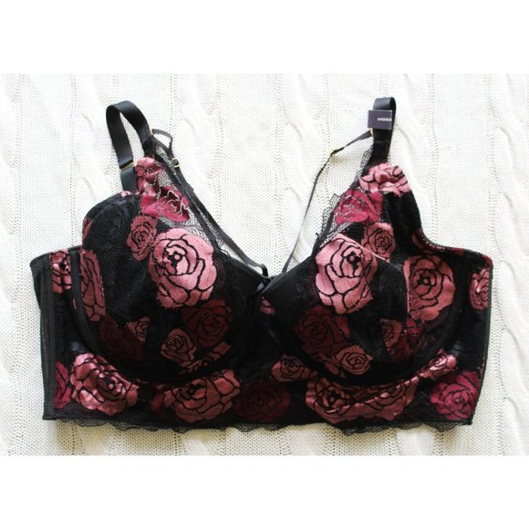 NWOT CACIQUE Lane Bryant Lace Lightly Lined French Balconette Bra, Size 44DDD - Picture 6 of 11